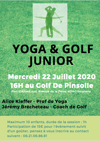 yoga golf junior pinsolle soustons